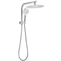 Chrome 2in1 Round Shower Head Set 12" Rainfall & 3 Mode Handheld Gooseneck Arm V1233-A703ROHR002M4CKSR112