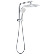 Chrome 2in1 Round Shower Head Set 12" Rainfall & 3 Mode Handheld Gooseneck Arm V1233-A703ROHR002M4CKSR112