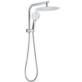 2in1 Large Round 12" Shower Head 3 Mode Handheld Gooseneck Arm Diverter Set Drill Free V1233-A703ROHR003M4CKSR112