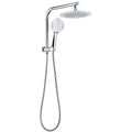 WELS Round 9" Twin Shower Head 3 Modes Handheld Gooseneck Wall Arm 2 in 1 Combo V1233-A703ROHR003M4CSR0901