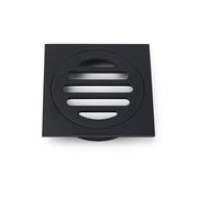 Matt Black Stainless Steel 85x85mm Small Square Shower Grate Floor Drain 72mm Outlet V1233-BD073BL