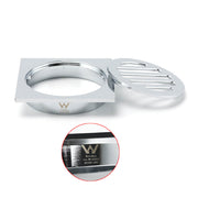 Watermark Stainless Steel 85x85mm Small Square Shower Grate Floor Drain 72mm Outlet V1233-BD073CR