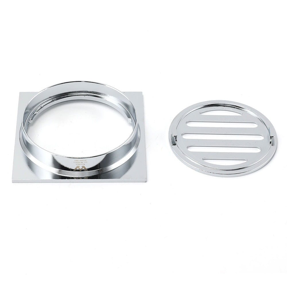 Watermark Stainless Steel 85x85mm Small Square Shower Grate Floor Drain 72mm Outlet V1233-BD073CR