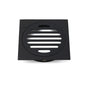 Black Bathroom 110mm Small Square Shower Grate Floor Drain 95mm Outlet Watermark V1233-BD078BL