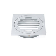 Chrome Stainless Steel 110mm Small Square Shower Grate Floor Drain 95mm Outlet V1233-BD078CR