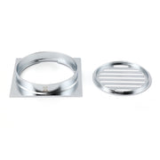 Chrome Stainless Steel 110mm Small Square Shower Grate Floor Drain 95mm Outlet V1233-BD078CR