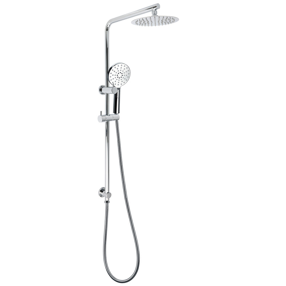 Chrome Round 8" Rainfall Shower Head 3 Modes Handheld Rose Silde Rail Twin Set V1233-C4902B22HR002M4CKSR108