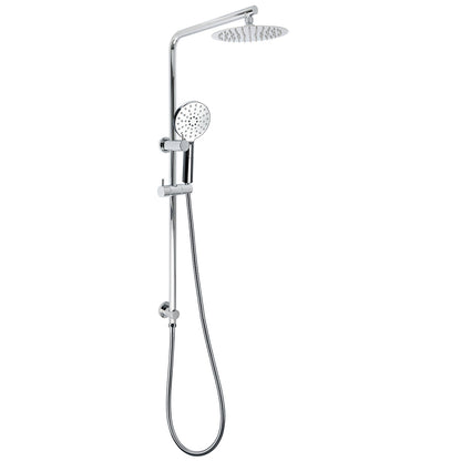 Chrome Round 8" Rainfall Shower Head 3 Modes Handheld Rose Silde Rail Twin Set V1233-C4902B22HR002M4CKSR108