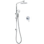 Chrome Round 8" Rainfall Shower Head 3 Modes Handheld Rose Silde Rail Twin Set Mixer V1233-C4902B22HR002M4CKSR108KRD201CR