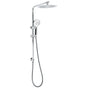 Twin Shower Set 10" Rainfall Head 3 Modes Handheld Rose Silde Rail Chrome Round V1233-C4902B22HR002M4CKSR110