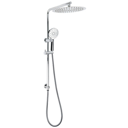 WELS Twin Shower Set Large Round 12" Rainfall Head 3 Modes Handheld Silde Rail V1233-C4902B22HR002M4CKSR112