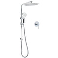 WELS Twin Shower Set Large Round 12" Rainfall Head 3 Modes Handheld Silde Rail + Mixer V1233-C4902B22HR002M4CKSR112KRD201CR