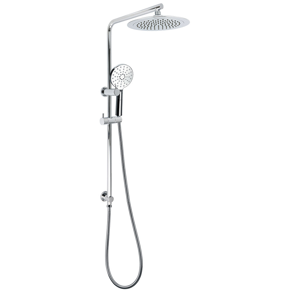 WELS Chrome 9" Rain Shower Head 3 Modes Handheld Rose Slide Rail Set Diverter V1233-C4902B22HR002M4CSR0901