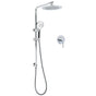 WELS Chrome 9" Rain Shower Head 3 Modes Handheld Rose Slide Rail Set Diverter Mixer V1233-C4902B22HR002M4CSR0901KRD201CR