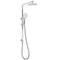 Chrome Double Square 8" Shower Head Set 3 Function Handheld Rail Diverter Arm V1233-C4902B22HR003M4CKSR108
