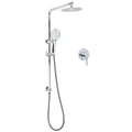 WELS Chrome Double Square 8" Shower Head Set 3 Function Handheld Rail Arm Mixer V1233-C4902B22HR003M4CKSR108KRD201CR