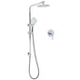 WELS Chrome Double Square 8" Shower Head Set 3 Function Handheld Rail Arm Mixer V1233-C4902B22HR003M4CKSR108KRD201CR