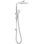 250mm Rain Shower Head Round Handheld Sliding Rail Diverter Arm 2in1 Set Chrome V1233-C4902B22HR003M4CKSR110
