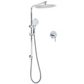 WELS Round Shower Head Handheld Sliding Rail Arm Chrome 12" Rainfall 2in1 Mixer Set V1233-C4902B22HR003M4CKSR112KRD201CR