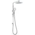 Chrome 9" Plastic Rain Shower Head 3 Modes Handheld Rose Slide Rail Diverter Switch Set V1233-C4902B22HR003M4CSR0901