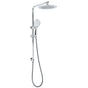 Chrome 9" Plastic Rain Shower Head 3 Modes Handheld Rose Slide Rail Diverter Switch Set V1233-C4902B22HR003M4CSR0901