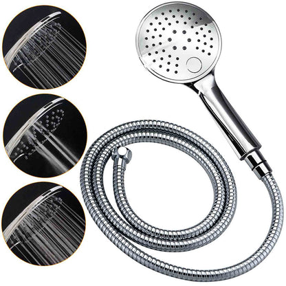 WELS Chrome 9" Plastic Rain Shower Head 3 Modes Handheld Rose Slide Rail Twin Taps V1233-C4902B22HR003M4CSR0901CPF0282A