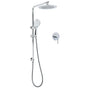 Chrome 9" Plastic Rain Shower Head 3 Modes Handheld Rose Slide Rail Diverter Mixer Set V1233-C4902B22HR003M4CSR0901KRD201CR