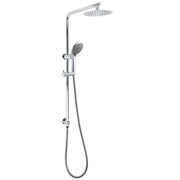 WELS Chrome Dual 8" Slim Rain Shower 5 Modes Rose Mixer Valve Sliding Rail Set V1233-C4902B22HR005M5C1KSR108