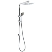 WELS Chrome Dual 10" Slim Rain Shower 5 Modes Handset Mixer Valve Sliding Rail + Single Mixer V1233-C4902B22HR005M5C1KSR110