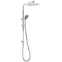 WELS Chrome Dual 10" Slim Rain Shower 5 Modes Handset Mixer Valve Sliding Rail + Single Mixer V1233-C4902B22HR005M5C1KSR110