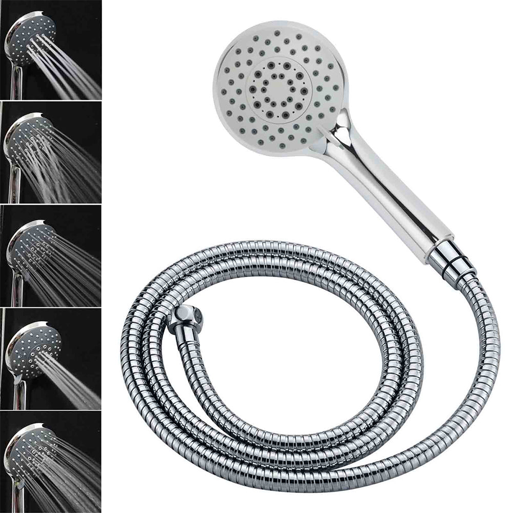 WELS Chrome Dual 10" Slim Rain Shower 5 Modes Handset Turning Mixer Valve Sliding Rail V1233-C4902B22HR005M5C1KSR110CPF0282A
