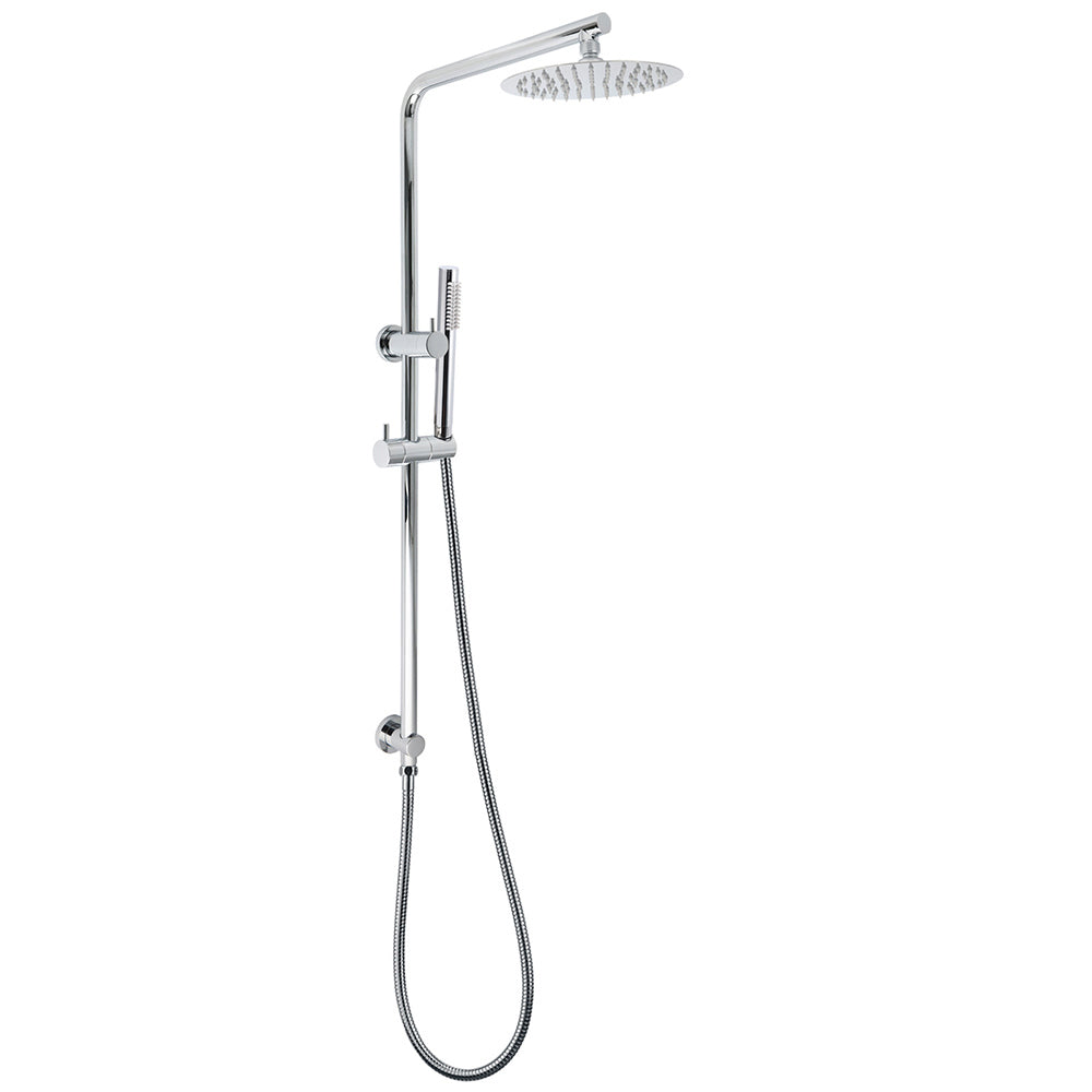 Bathroom Round 8" Rain Shower Head Single Mode Brass Handheld Spray Rail Arm Set V1233-C4902B22HT006CKSR108