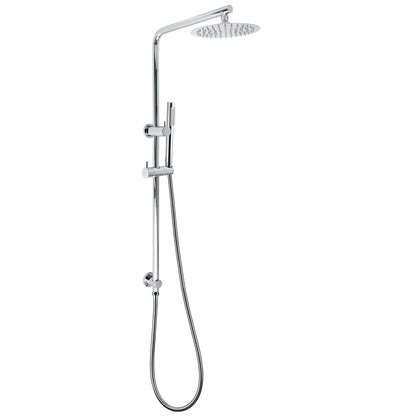Bathroom Round 8" Rain Shower Head Single Mode Brass Handheld Spray Rail Arm Set V1233-C4902B22HT006CKSR108