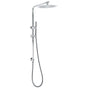 WELS 2 In 1 Shower Head Set Sliding Rail 3 Mode Handheld Arm 10" Round Chrome V1233-C4902B22HT006CKSR110