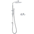 WELS 2 In 1 Shower Head Set Sliding Rail 3 Mode Handheld Arm 10" Round Chrome Taps V1233-C4902B22HT006CKSR110CPF0282A