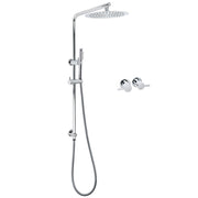 WELS 2 In 1 Shower Head Set Sliding Rail 3 Mode Handheld Arm 10" Round Chrome Taps V1233-C4902B22HT006CKSR110CPF0282A