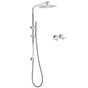 WELS 2 In 1 Shower Head Set Sliding Rail 3 Mode Handheld Arm 10" Round Chrome Taps V1233-C4902B22HT006CKSR110CPF0282A