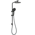 WELS Matt Black Round 2in1 8" Shower Head Sliding Rail Arm 3 Modes Handheld Set V1233-C4902B22PHR002M4CBKSR108B