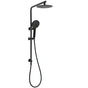 WELS Matt Black Round 2in1 8" Shower Head Sliding Rail Arm 3 Modes Handheld Set V1233-C4902B22PHR002M4CBKSR108B