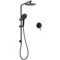 WELS Matt Black Round 2in1 8" Shower Head Sliding Rail Arm 3 Modes Handheld Mixer Set V1233-C4902B22PHR002M4CBKSR108BKRD201B