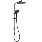 Matt Black 10" Shower Rain Head Handheld Silde Wall Arm Rail Dual Bath Set V1233-C4902B22PHR002M4CBKSR110B