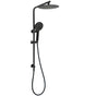 Matt Black 10" Shower Rain Head Handheld Silde Wall Arm Rail Dual Bath Set V1233-C4902B22PHR002M4CBKSR110B