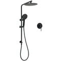 WELS Matt Black 10" Shower Rain Head Handheld Silde Wall Arm Rail Dual Set Mixer V1233-C4902B22PHR002M4CBKSR110BKRD201B
