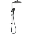 Matt Black Dual Shower 12" Large Shower Rain Head + Handheld Silde Wall Rail Set V1233-C4902B22PHR002M4CBKSR112B