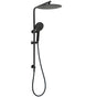 Matt Black Dual Shower 12" Large Shower Rain Head + Handheld Silde Wall Rail Set V1233-C4902B22PHR002M4CBKSR112B