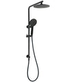 Matt Black 2in1 Round 9" Rainfall Shower Head & 3 Modes Handheld Silde Rail Set V1233-C4902B22PHR002M4CBSR0901B