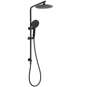 Matt Black 2in1 Round 9" Rainfall Shower Head & 3 Modes Handheld Silde Rail Set V1233-C4902B22PHR002M4CBSR0901B