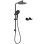 WELS Matt Black 2in1 Round 9" Rainfall Shower Head & 3 Modes Handheld Silde Rail Taps Set V1233-C4902B22PHR002M4CBSR0901BCPF0282ABK