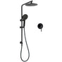 WELS Matt Black 2in1 Round 9" Rainfall Shower Head & 3 Modes Handheld Silde Rail Mixer Set V1233-C4902B22PHR002M4CBSR0901BKRD201B