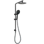 Matt Black Round 8" Shower Head Sliding Rail Arm 3 Modes Handheld Arm Dual Combo V1233-C4902B22PHR003M4CBKSR108B